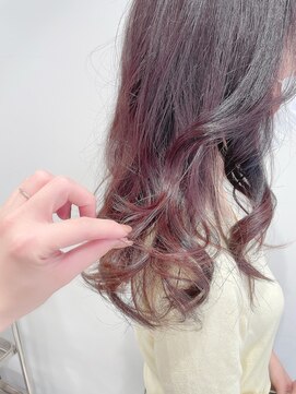 アッシュ 高円寺店(Ash) なじむグラデーションカラーのやわらかピンクブラウン★★