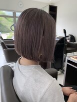 ジャムズヘアアンドスパ 岩国店(JAM's hair &spa) 切りっぱなしボブ×ラベンダーグレージュ