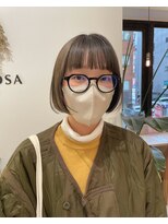 ミモザ(MIMOSA)&nbsp;ミニボブ×オリーブベージュ