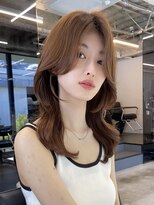 アイヴィー(IVY) 韓国ヘアレイヤーカット大人ガーリーワンホンヘアチョコレート