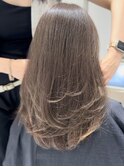 レイヤーカットハイライトショートヘアイルミナカラーオージュア