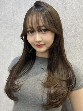 プアメリア 名古屋(Puamelia) トリートメント ブリーチなしダブルカラー 前髪縮毛矯正