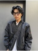常田大輝風メンズミディアムウルフパーマ