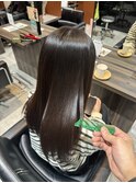 髪質改善ストレート×美髪×ダークブラウン