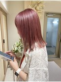 【Cuna】ブリーチカラー_ハイトーンカラー_チェリーピンク