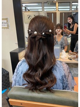 エルエス(L/S hairmake & Bridal) ハーフアップ