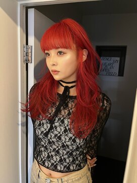 ゾーイダイミョウ(ZOEY daimyo) ブリーチなしのダブルカラーでred