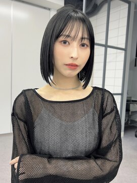 ロンドアリシア 金山(Lond Alexia) 外ハネボブ/切りっぱなし/ブリーチなしWカラー/縮毛矯正5130