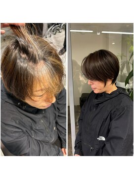 ジービージー(GBG) ショートボブ40代50代グレイカラー白髪染め白髪ぼかし