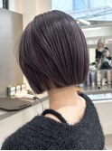 ぱつっとボブ/韓国ボブ/ミニマルボブ/ラベンダー/大人ボブ
