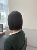 顎下1cmぱっつんボブへア