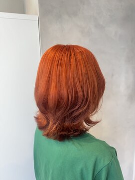 エイト ヘアサロン 渋谷本店(EIGHT) くびれボブとマンダリンオレンジ♪