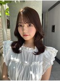 前髪カットミディアムレイヤーカットフルバングハッシュカット