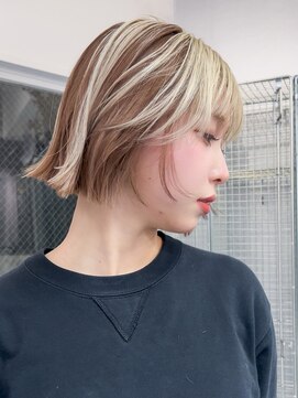 カシェル トウキョウ(Cashel Tokyo) 渋谷デザインカラー ケアブリーチ アンブレラ 顔まわりレイヤー