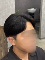 フイ 新宿3丁目(Hui)&nbsp;フェザーパーマ/グレーブルーカラー／刈り上げショートパンク