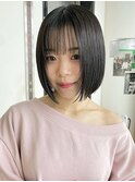 成人式ハイライトカラーマッシュショートロングヘアグレージュ