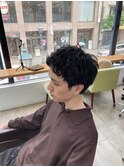 短髪パーマ