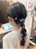【Lilly渋谷】#ヘアセット#ヘアアレンジ#編み込み#編み下ろし