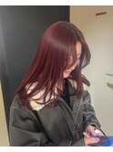 【河原塚七海】柔らかピンクブラウン/ブリーチなしダブルカラー
