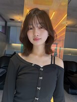 ロンドルーチェ 心斎橋(Lond luce)&nbsp;ダークアッシュ/ミディアムレイヤーカット［髪質改善/縮毛矯正］