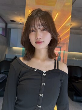 ロンドルーチェ 心斎橋(Lond luce) ダークアッシュ/ミディアムレイヤーカット［髪質改善/縮毛矯正］