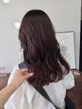 ヘアー アイス 御器所本店(HAIR ICI) ブリーチなしカラーチェリーレッド春カラー夏カラー暖色カラー