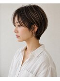 白髪ぼかしハイライトショート