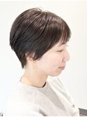 ショートカット/マッシュショート/オン眉ショート/薄めバング