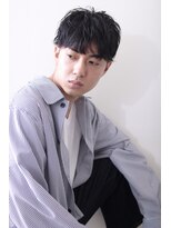 リメル 奥沢自由が丘店(Remel)&nbsp;スーツ短髪ツーブロック束感パーママッシュ黒髪ナチュラル