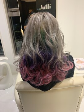 サローネデ アグスティナ バイ サンバンチ(salones de agustina by sanbanchi) agustinaGENKI インナーレインボーカラー