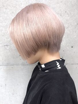 アルバム 銀座(ALBUM GINZA) ペールピンク_毛先パーマことりベージュ_ba265361