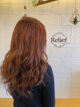 リリーフ(hair&beauty Relief) 【Relief】トレンドオレンジベージュ