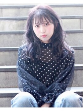 スーリール 姪浜店(Sourire) ゆるふわウェーブ×美髪3Dカラーラベンダーグレー【神田 】