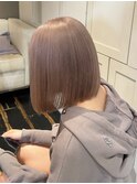 ba211ボブウルフグレージュカラーAラインボブロブヘア金髪ボブ