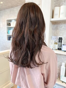 キャアリー(Caary) 福山市美容室Caary人気 韓国ヘア巻き髪ロングヘアスタイル