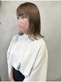 【viewt hair】ラテベージュ×外ハネミディ 福山市