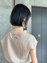 メーヴェ(Mowen) mowen 南堀 江　ミニボブ×ネイビーブルー×大人女子