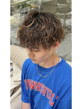 ゼスト フィーノ(ZEST fino) 【木村神心】ハイライトメッシュ波巻きがカッコイイ！