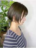 オリーブグレーのショートボブ 【飯田淳平】Re:ta Hair