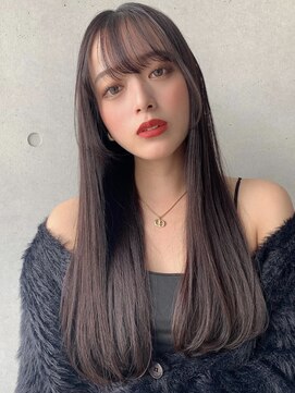 トルネード(TORNADO) 韓国風ストレートヘア×チョコレートブラウンカラー A817