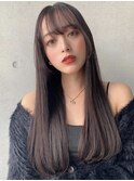 韓国風ストレートヘア×チョコレートブラウンカラー A817