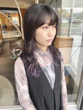 ヘアラウンジ アングゥ(hair lounge ungu) 裾パープルカラー