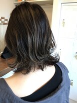 ヘアーエポック(hair epoque)&nbsp;くびレイヤーエモージュハイライトグレーベージュレイヤーボブ