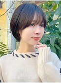 最新トレンド　ショート　say.重政　丸みショート　縮毛矯正