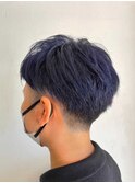 刈り上げショート/ブルーブラック/１mm