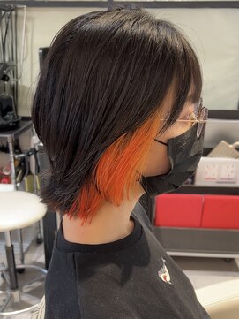 サロンドジョー(salon de joe) インナーオレンジダブルカラーハイトーンカラーケアブリーチ