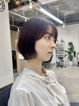 トト 船橋店(toto.) ピンクブラウン切りっぱなしボブ美髪くびれレイヤー小顔[西船橋]