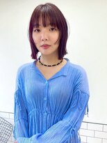 エマエコル(Emma ecole)&nbsp;Emma  ecole顔まわりレイヤーカット/ブリーチなしグレープカラー