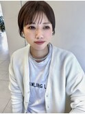大人ナチュラル小顔ショートヘア小頭バランス