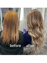 ガルボヘアー 桟橋店(garbo hair)&nbsp;プルシールエクステ　グラデーション仕上げ　ガルボ桟橋